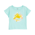 Blusa Carters manga corta estampado floral aqua niña - Kinder Guatemala - 