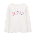 Blusa Carters manga larga estampado Love blanca niña - Kinder Guatemala - 