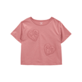 Blusa Carters Playwear manga corta con aplicacion Boxy - Fit de corazon rosada niña - Kinder Guatemala - 