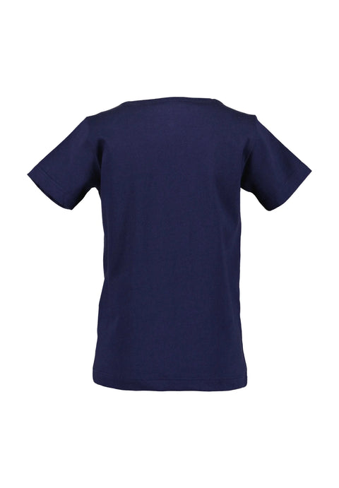 Blusa de manga corta Blue Seven Flamingo Love azul con globos rosa - Kinder Guatemala -