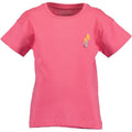 Blusa manga corta algodón orgánico Blue Seven Flowers rosa - Kinder Guatemala -
