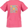 Blusa manga corta algodón orgánico Blue Seven Flowers rosa - Kinder Guatemala -