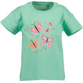 Blusa manga corta algodón orgánico Blue Seven Flowers verde - Kinder Guatemala -