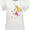 Blusa manga corta Blue Seven Flowers blanca - Kinder Guatemala -