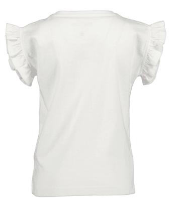 Blusa manga corta Blue Seven Flowers blanca - Kinder Guatemala -