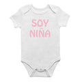 body blanca m/c unidad con serigrafia SOY NIÑA - Kinder Guatemala - Bodies