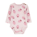 Body Carters manga larga con estampado de fresas rosado para niña - Kinder Guatemala - Body