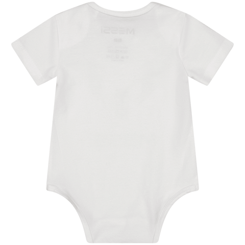Body deportiva Messi de manga corta logo tee Messi color blanco unisex - Kinder Guatemala - body blanca m/c unidad