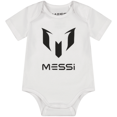 Body deportiva Messi de manga corta logo tee Messi color blanco unisex - Kinder Guatemala - body blanca m/c unidad