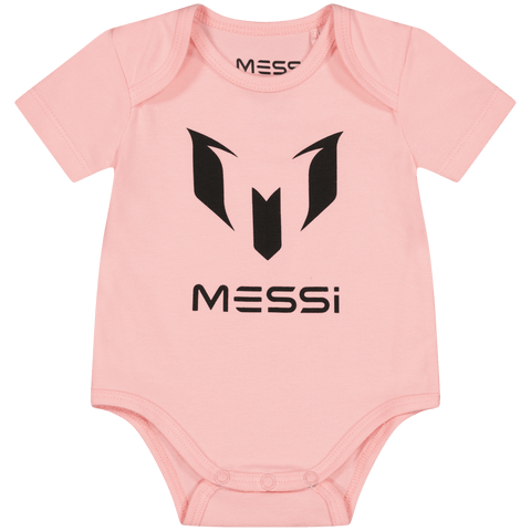 Body deportiva Messi de manga corta logo tee Messi color rosado unisex - Kinder Guatemala - body blanca m/c unidad