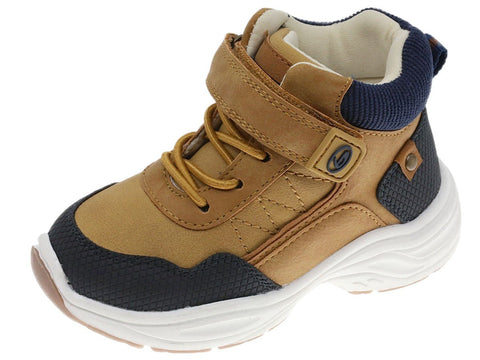 Bota Beppi, en piel sintética y textil, con cuello en textil. Sistema de sujeción con velcro y elástico para calzar y ajustar fácilmente, suela de goma y antideslizante - Kinder Guatemala - Botas