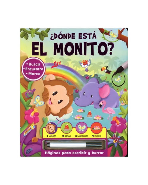 BUSCA Y ENCUENTRA DONDE ESTA EL MONITO - Aldisa - Kinder Guatemala - Libros