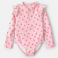 Calzoneta Carters manga larga con vuelitos en los hombros estampada color rosado para niña - Kinder Guatemala - Trajes de Baño