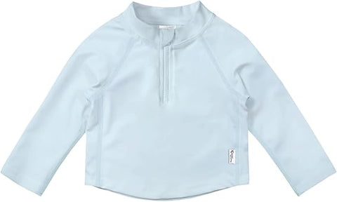 Camisa acuatica Green Sprout con UPF 50+ Eco Zip color celeste unisex - Kinder Guatemala - Traje de baño