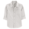 Camisa Carter's manga larga a cuadros y botones al frente gris para niño - Kinder Guatemala - Camisa formal