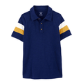 Camisa Carters Playwear manga corta con bonotes al frente diseño azul niño - Kinder Guatemala - 
