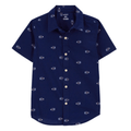 Camisa Carters Playwear manga corta con bonotes al frente diseño azul niño - Kinder Guatemala - 