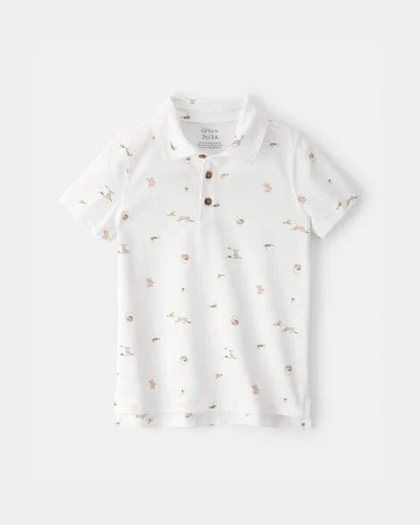 Camisa manga corta Carter's polo estampada de conejos - Kinder Guatemala - 