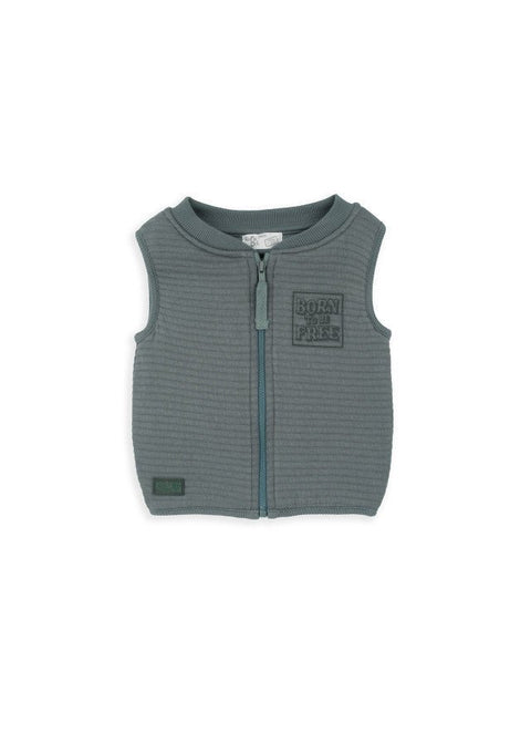 Chalecho Baby Bol con zipper colro gris para niño - Kinder Guatemala - Chalecos