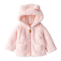 Chaqueta Carters con capucha con orejitas zipper y bolsas al frente de sherpa color rosado para niña - Kinder Guatemala - Suéteres