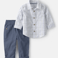 Conjunto 2 piezas Carter's; Camisa y pantalón de vestir para niño - Kinder Guatemala - conjunto con pantalón o leggins