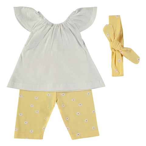 Conjunto 2 piezas + Cinta Babybol blusa-pantalón y cinta cutie daisy - Kinder Guatemala - Conjuntos