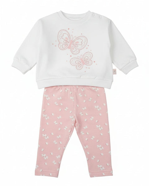 Conjunto Baby Bol 2 piezas: sueter con diseño de mariposa y legging para niña - Kinder Guatemala - Conjuntos con Pantalón