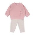 Conjunto Baby Bol 2 piezas: sueter diseño de corazones y Pantalón color rosado para niña - Kinder Guatemala - Conjuntos con Pantalón