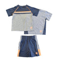 Conjunto Babyfair 3 piezas: 2 T-shirt manga corta y pantaloneta multicolor para niño - Kinder Guatemala - conjunto con falda /short/bermuda