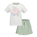 Conjunto Blue Seven short y blusa manga corta unicornio verde menta niña - Kinder Guatemala - 