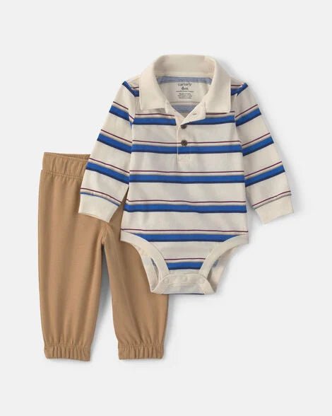 Conjunto Body y Pantalón Carter's Algodón marfil para niño - Kinder Guatemala - Conjuntos