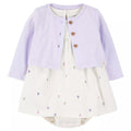 Conjunto Carters 2 piezas: cardigan y vestido con body manga corta con estampado multicolor para niña - Kinder Guatemala - Conjunto de vestido
