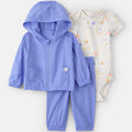 Conjunto Carter's 3 piezas, body manga corta, pantalón y hoodie - Kinder Guatemala - 