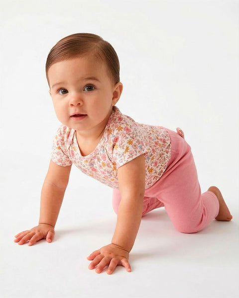 Conjunto Carters 3 piezas: body manga corta y larga pantalón diseño de ratoncito multicolor para niña - Kinder Guatemala - conjuntos multipiezas 3 - 4 - 6 - 8 - 9
