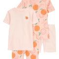 Conjunto Carters 4 Piezas: 2 pantalones y 2 blusas manga corta diseño de naranjas de algodón multicolor para niña - Kinder Guatemala - Conjunto Blusa y pantalón