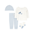 Conjunto Carters 4 piezas: camisa manga larga, pantalón, gorrito y calcetines diseño de avión para niño - Kinder Guatemala - conjuntos multipiezas 4 - 6 - 8 - 9