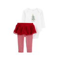Conjunto Carters leggins con tutu y body manga larga blanco niña - Kinder Guatemala - 