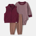 Conjunto con Chaleco 3 Piezas Carter's Algodón corinto para niño - Kinder Guatemala - Conjuntos