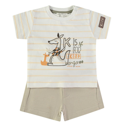 Conjunto de 2 piezas Babybol camisa-short the adventures begins - Kinder Guatemala -