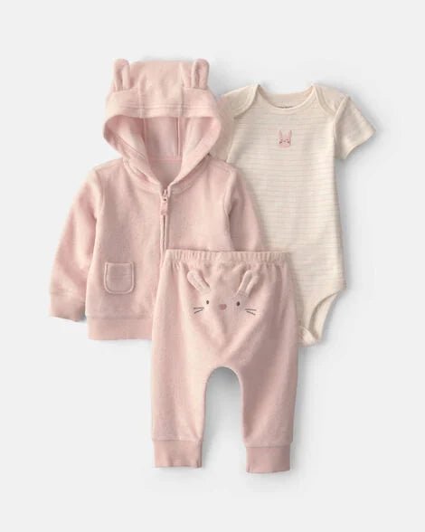 Conjunto de 3 piezas de conejo Carter's - Kinder Guatemala - Conjuntos