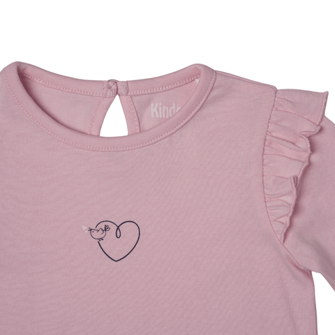 Conjunto de 3 piezas Kinder: Blusa manga larga, pantalón y accesorio para el cabello para niña - Kinder Guatemala - Conjunto Blusa y pantalón