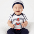 Conjunto de 3 piezas Little camisa body m/c pantalon knit y gorra marinero - Kinder Guatemala - conjunto con pantalón o leggins