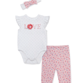 Conjunto de 3 piezas Little Me blusa body, leggins y banda para el cabello Conejito - Kinder Guatemala - conjunto con pantalón o leggins