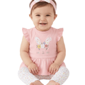 Conjunto de 3 piezas Little Me blusa body, leggins y banda para el cabello Conejito - Kinder Guatemala - conjunto con pantalón o leggins
