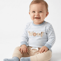 Conjunto de 3 piezas Little Me camisa manga larga pantalon knit y calcetines perritos - Kinder Guatemala - conjunto con pantalón o leggins