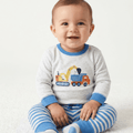 Conjunto de 3 piezas Little Me camisa manga larga pantalon knit y calcetines tractor - Kinder Guatemala - conjunto con pantalón o leggins