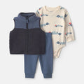 Conjunto de chaleco de 3 piezas autos de carrera Carter's - Kinder Guatemala - Conjuntos