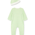 Conjunto Little Me pijama con pies, zipper delantero y gorrita estampado de rayas y diseño de oruga niño - Kinder Guatemala - Para dormir