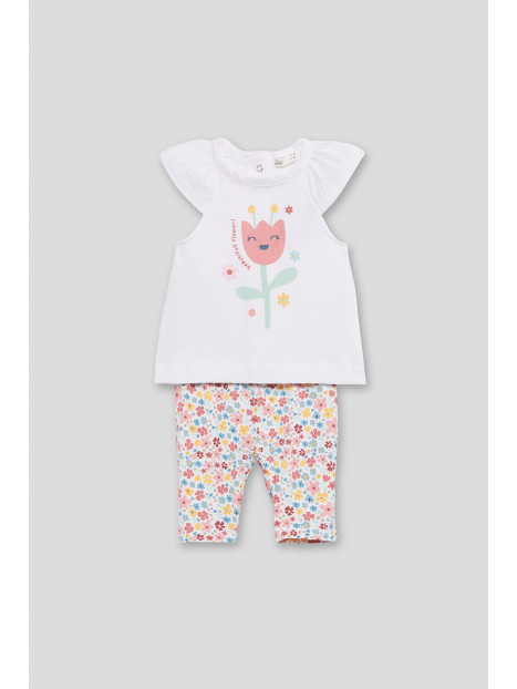 Conjunto Street Monkey 2 piezas: blusa manga mariposa y leggings multicolor para niña - Kinder Guatemala - Conjunto Blusa y pantalón