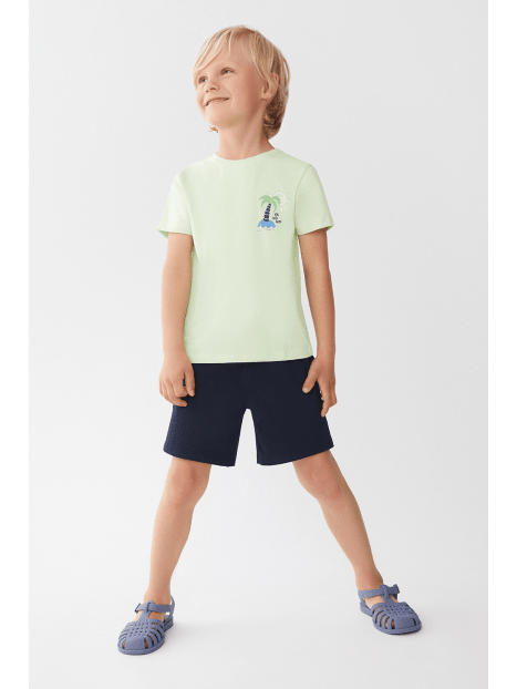 Conjunto Street Monkey 2 piezas: T-shirt manga corta y pantaloneta multicolor para niño - Kinder Guatemala - Conjunto camisa y pantaloneta